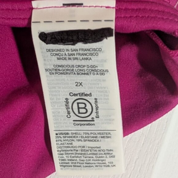 Athleta | Conscious Crop Bra D-DD In Magenta - Picture 10 of 11